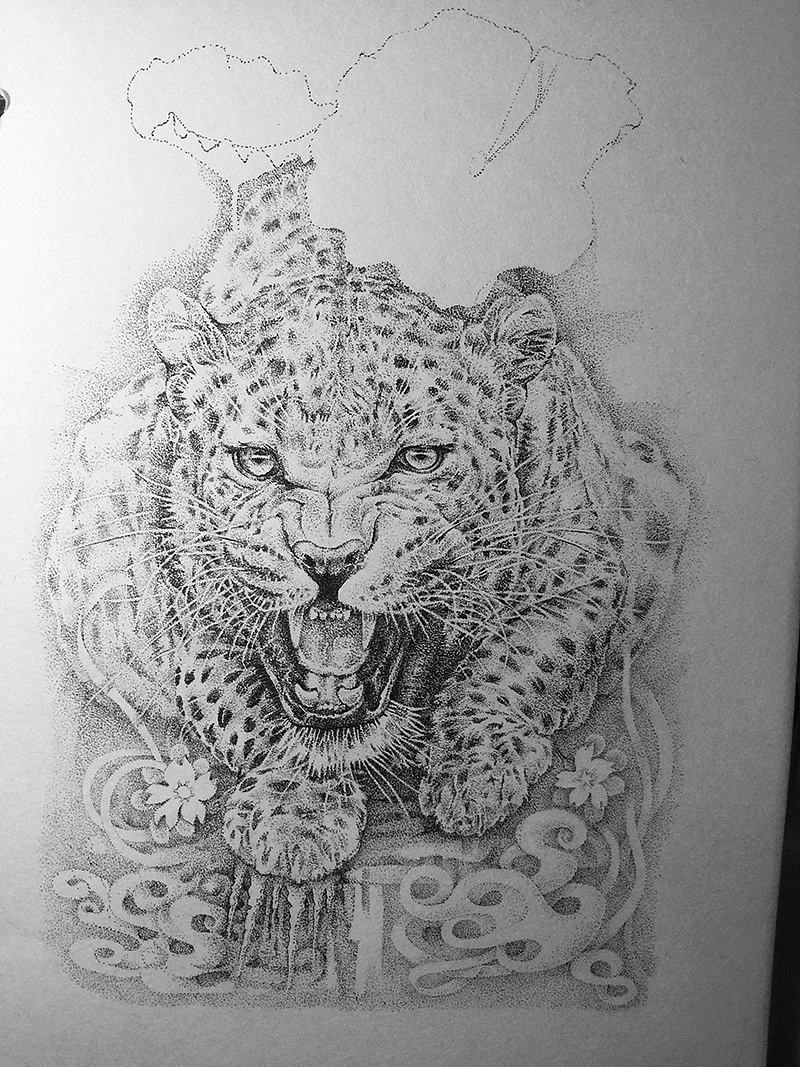 点绘——花豹（图ZMTM5MzE5NDIw） - 绘画 - 站酷设计师烟痛原创素材 - 站酷ZCOOL