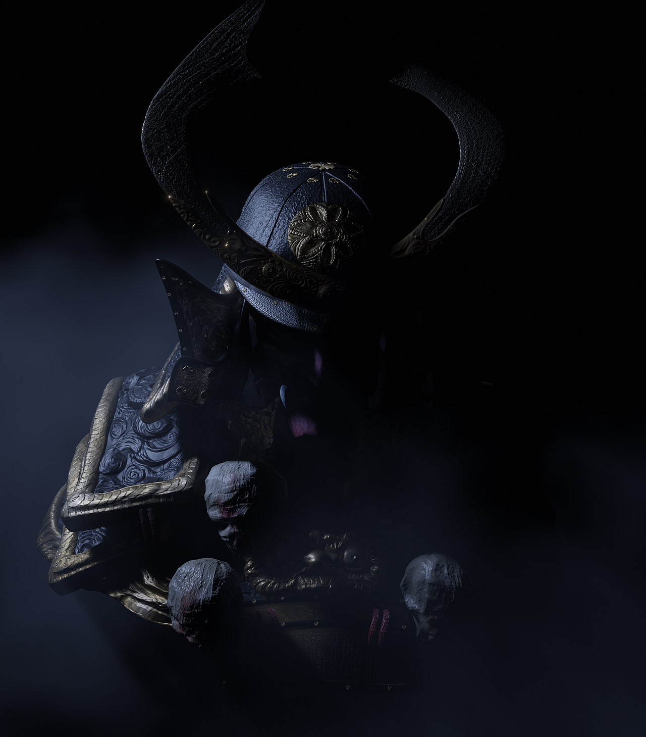 《鬼武士》3D重绘版（图ZMjU5ODc5MjYw） - 概念设定 - 站酷设计师丨AZHI丨原创素材 - 站酷ZCOOL
