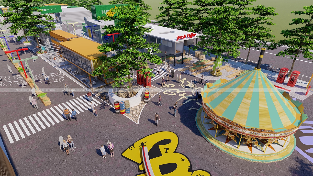 集装箱文创园 I 工业风集装箱创意商业街_上海集装客（图ZMjA3NzYwNjcy） - 建筑设计 - 站酷设计师集装客原创素材 - 站酷ZCOOL