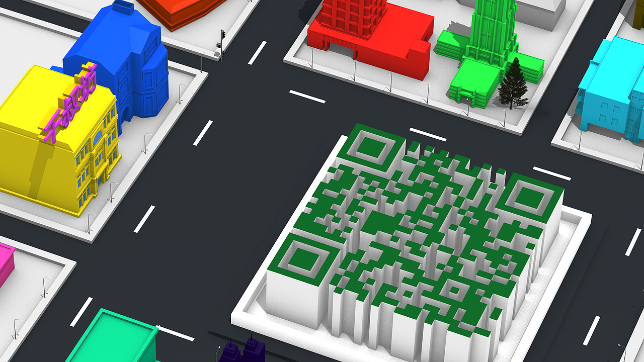 c4d 创意二维码（图ZODg5NTU4Mjg=） - 其他 - 站酷设计师南风里_原创素材 - 站酷ZCOOL