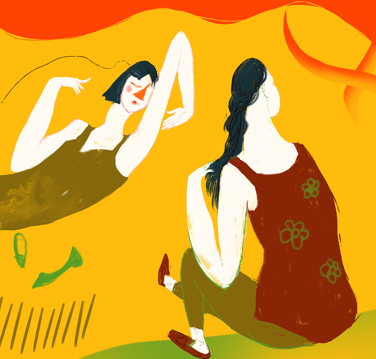 插画人物（图ZNzY2NjUxMjA=） - 创作习作 - 站酷设计师时时舞原创素材 - 站酷ZCOOL