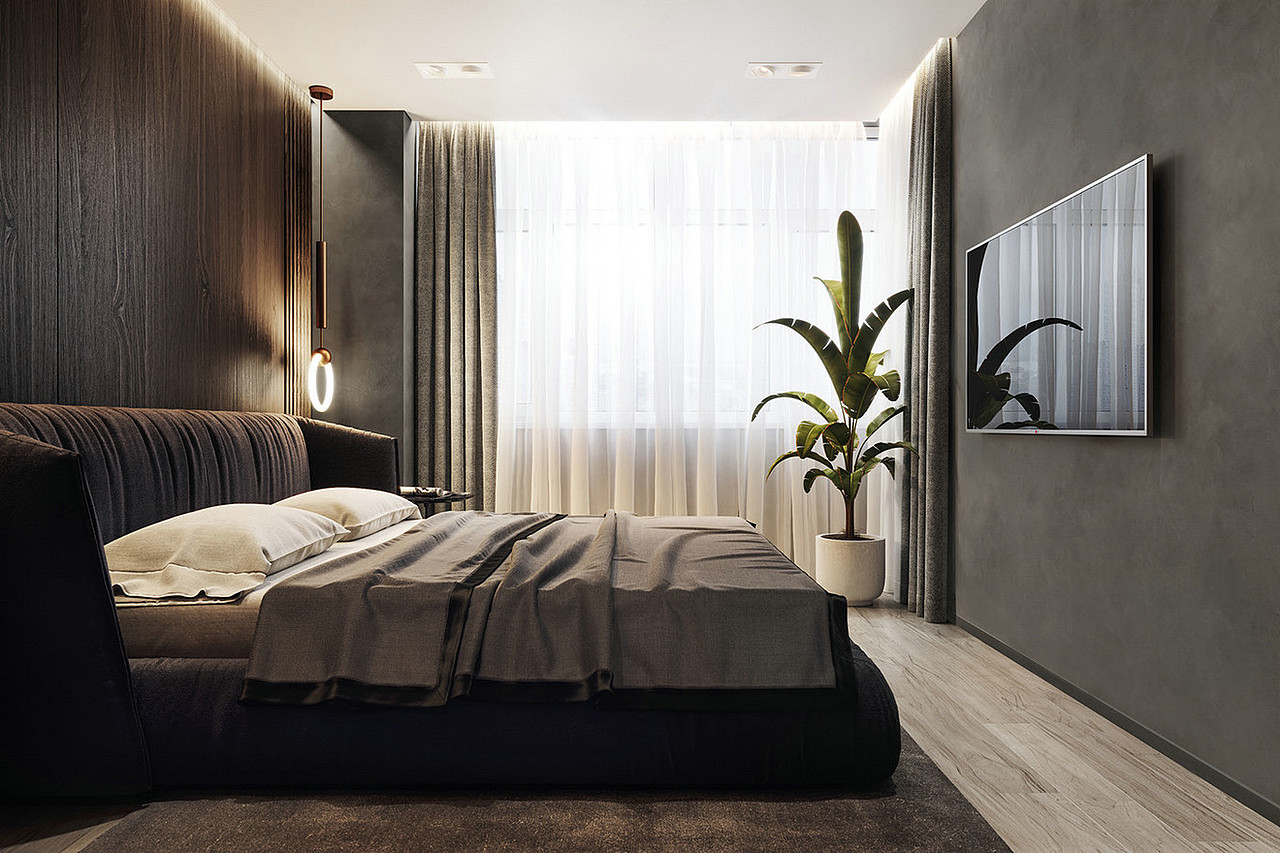 现代居所遇上高级黑的质感美