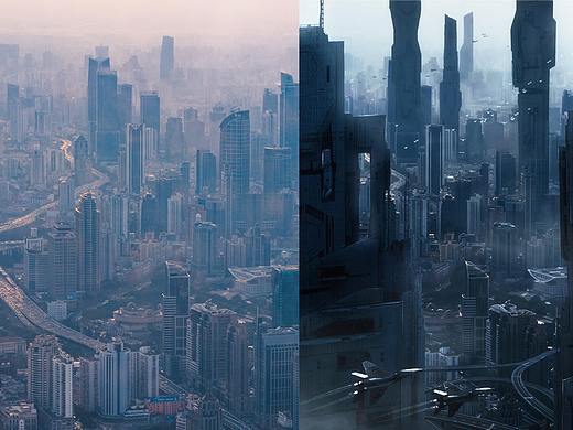 PS教程，教你制作充满未来感的科幻城市场景