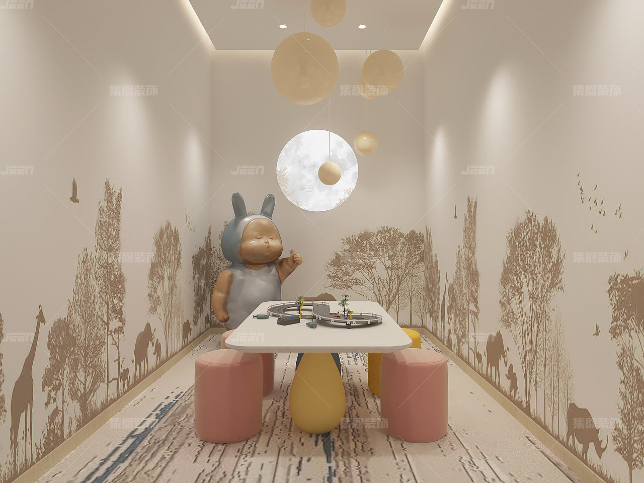 万富享粤式肥牛豆捞_火锅店设计_火锅店案例_集恩装饰