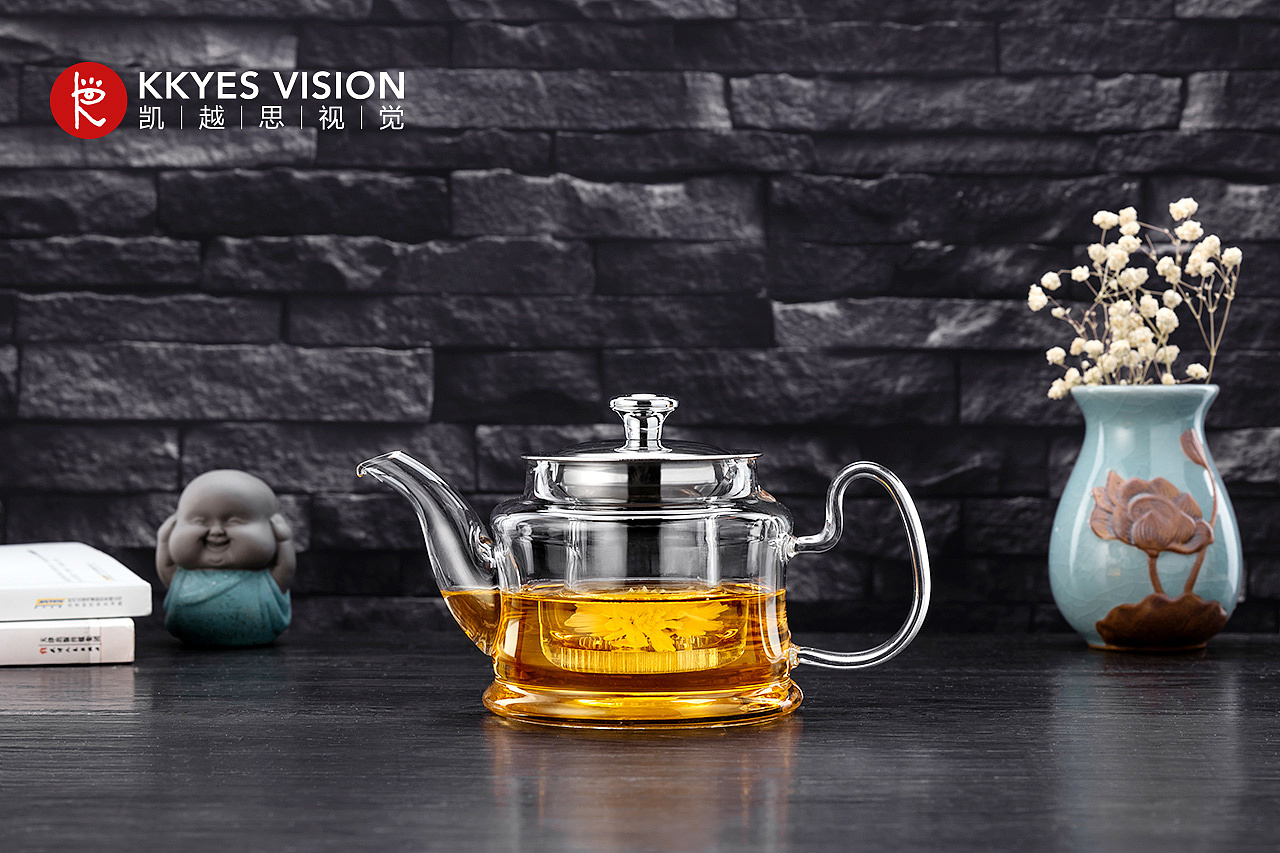 玻璃茶壶 茶杯 花茶杯 静物拍摄 商业产品摄影（图ZOTc2NTc3MTI=） - 产品摄影 - 站酷设计师金光高照商业摄影原创素材 - 站酷ZCOOL