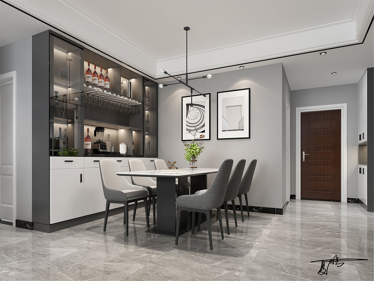 现代黑白灰风格