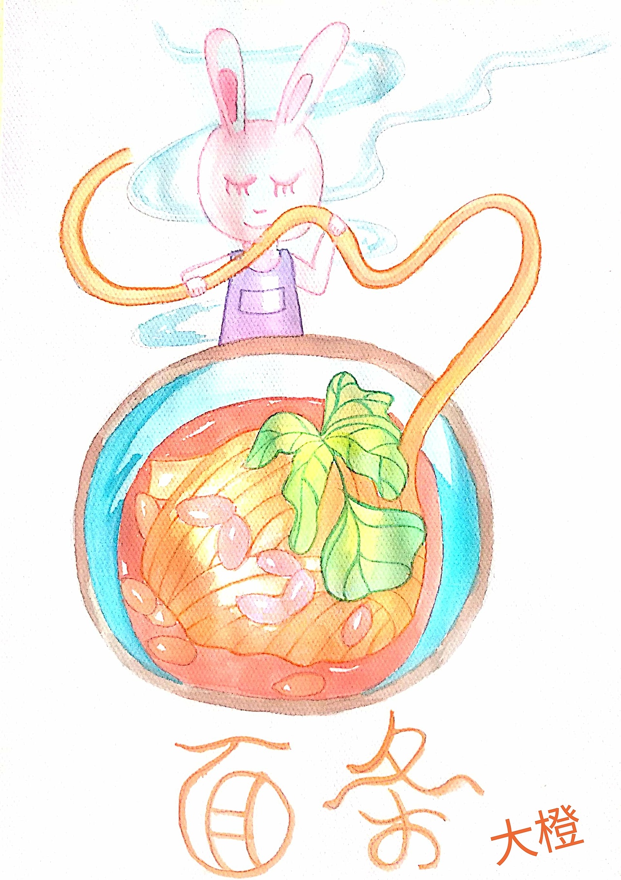 一碗面|插画|儿童插画|小橙画漫画_原创作品-站酷zcool