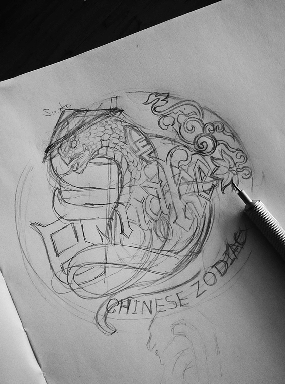 十二生肖——蛇（图ZNjEyODMyNDA=） - 艺术插画 - 站酷设计师无脸男原创素材 - 站酷ZCOOL