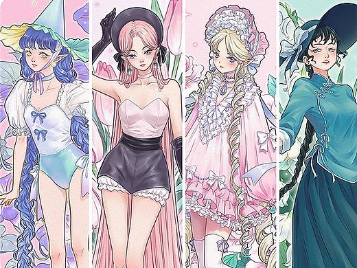 人物插画｜鲜花少女系列