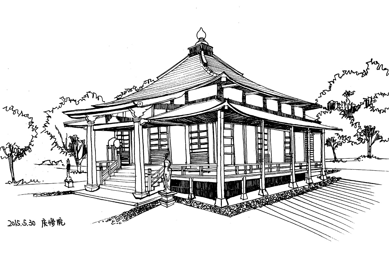 速写习作我爱的湾湾