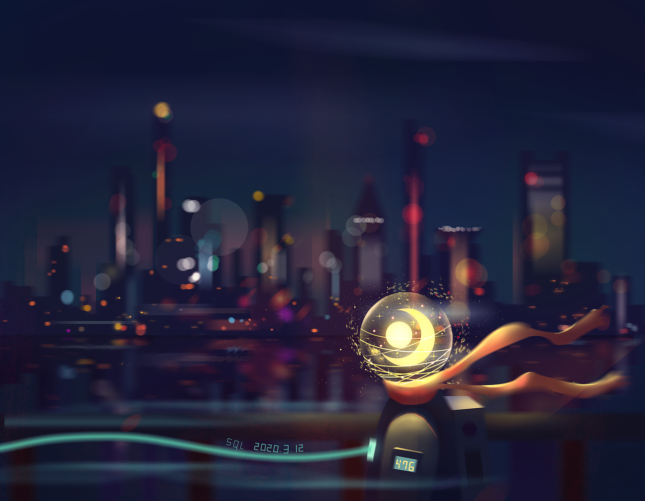 夜里的城