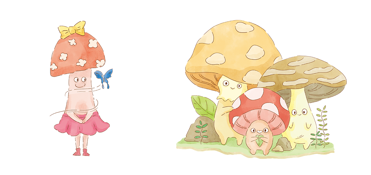 蘑菇精灵系列插画