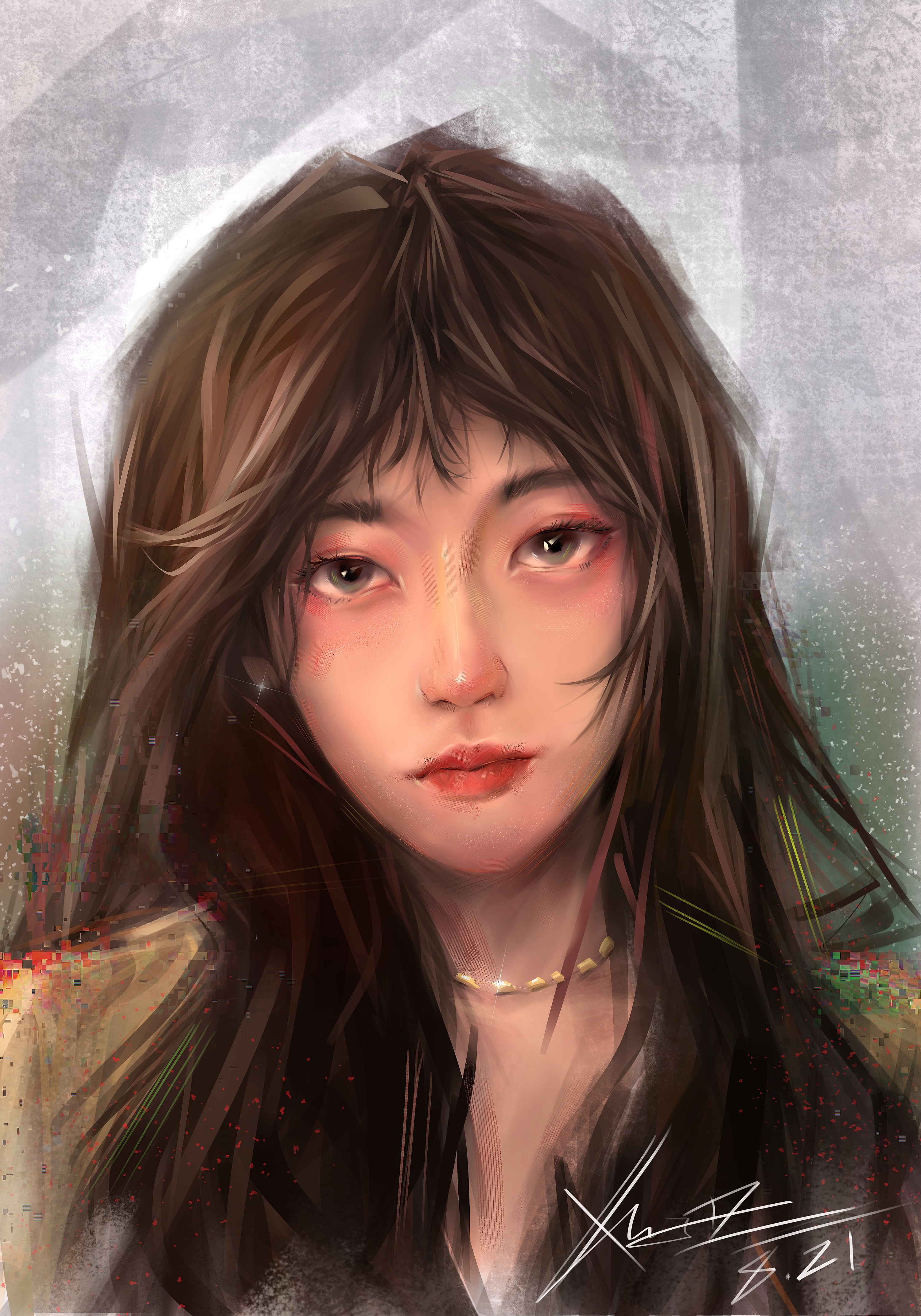 刚学完两个月procreate风格厚涂人像