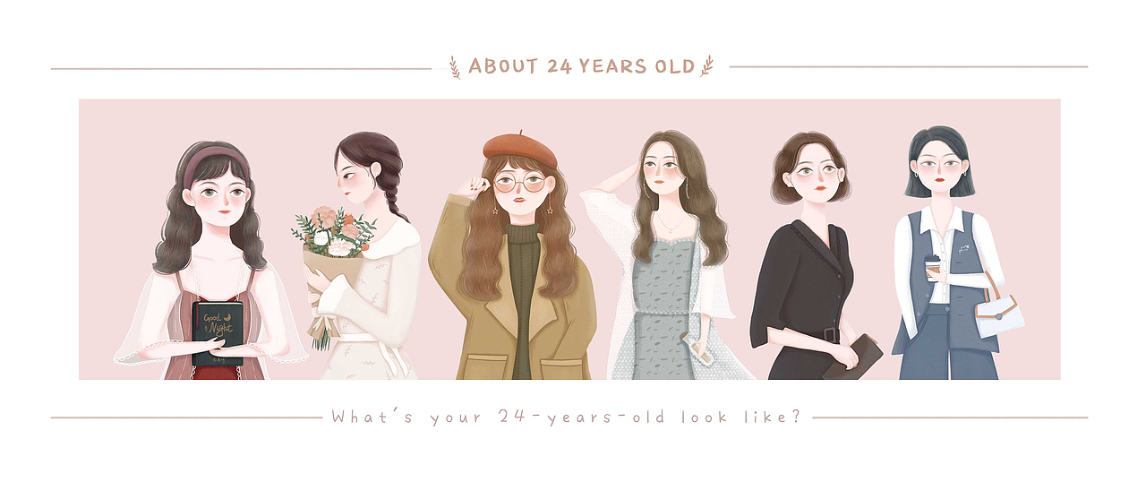 女生插画-About 24 Years Old .