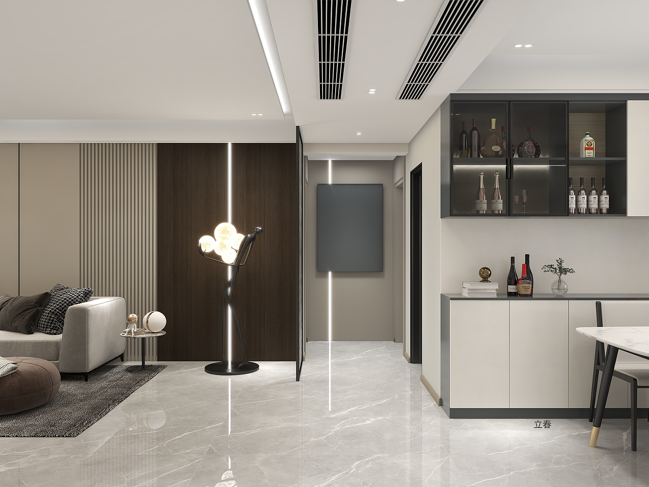 160平婚房用要时尚一些，极简风现代风（图ZMzEyMzg5Nzcy） - 家装设计 - 站酷设计师spark6966原创素材 - 站酷ZCOOL