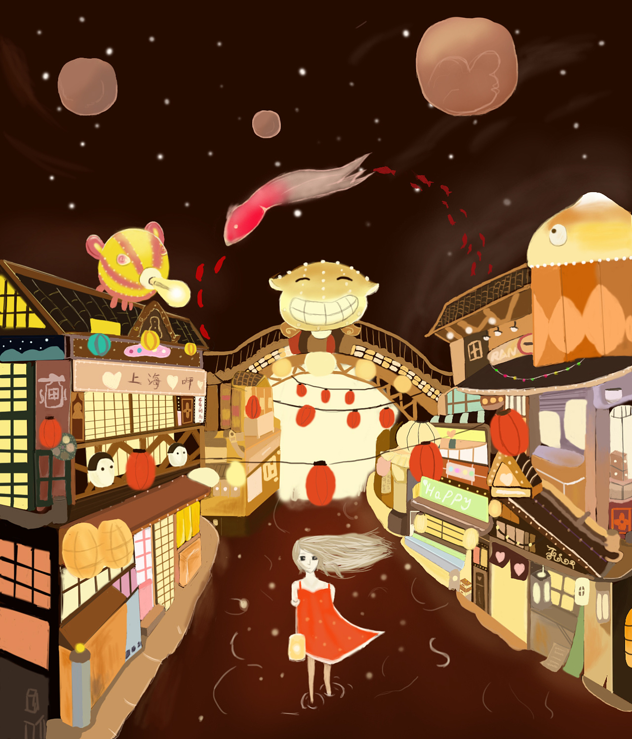 插画 场景插画 日系