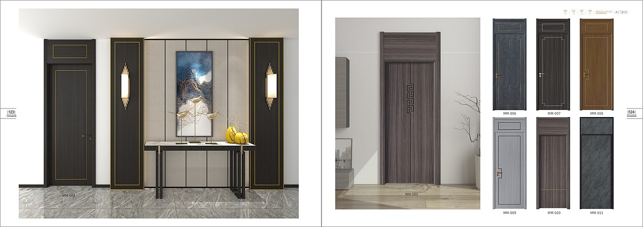 最新整装定制极简轻奢新中式系列图册彩页设计制作