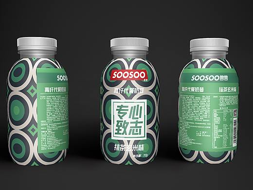 #SOOSOO兽兽#几款高纤代餐奶昔包装设计
