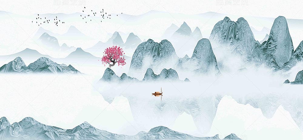 淡雅山水（图ZMjcwMTA3Njg4） - 商业插画 - 站酷设计师心灵艺坊原创素材 - 站酷ZCOOL
