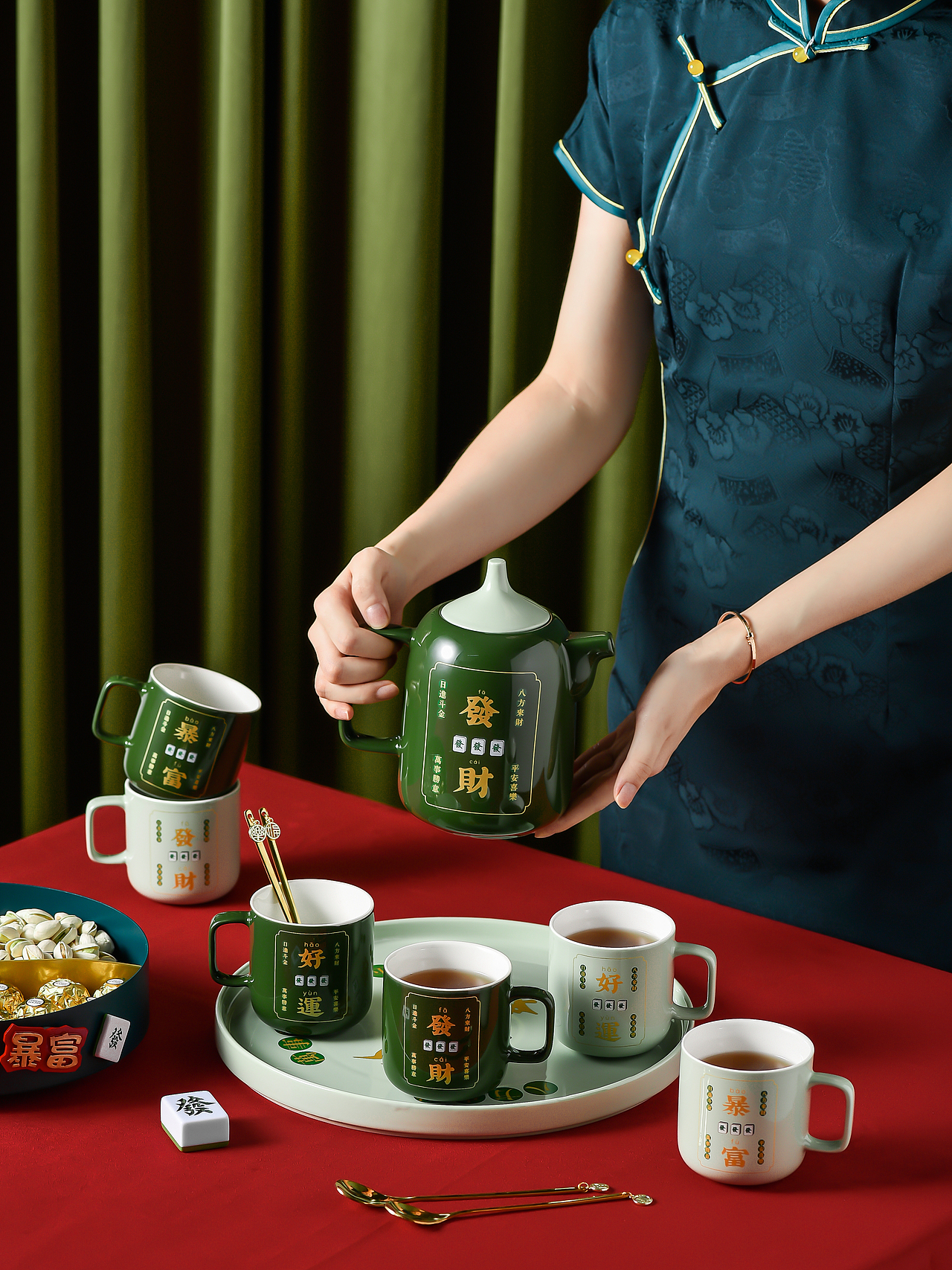 电商摄影/水具拍摄/产品摄影/暴富发财陶瓷