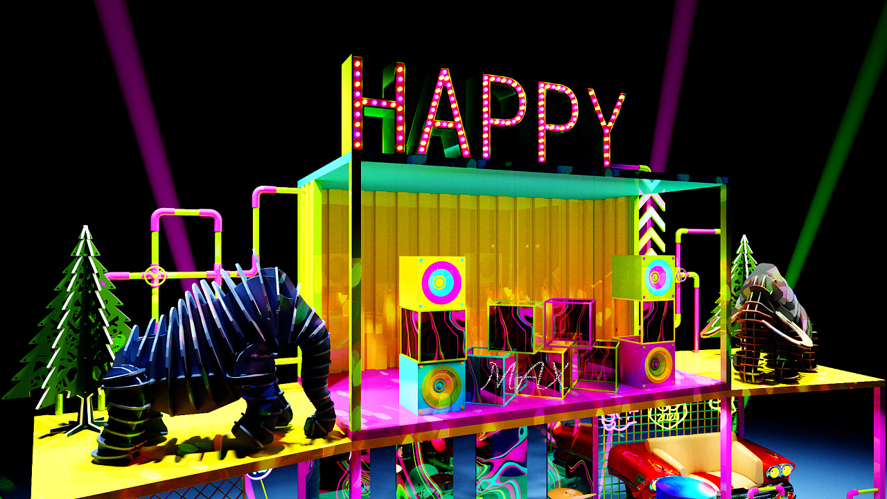 音乐节舞台创意设计方案|空间|舞台美术|dearmrwang - 原创作品