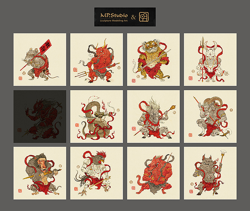 mpstudio明子十二生肖神兽之九曲地飞仙