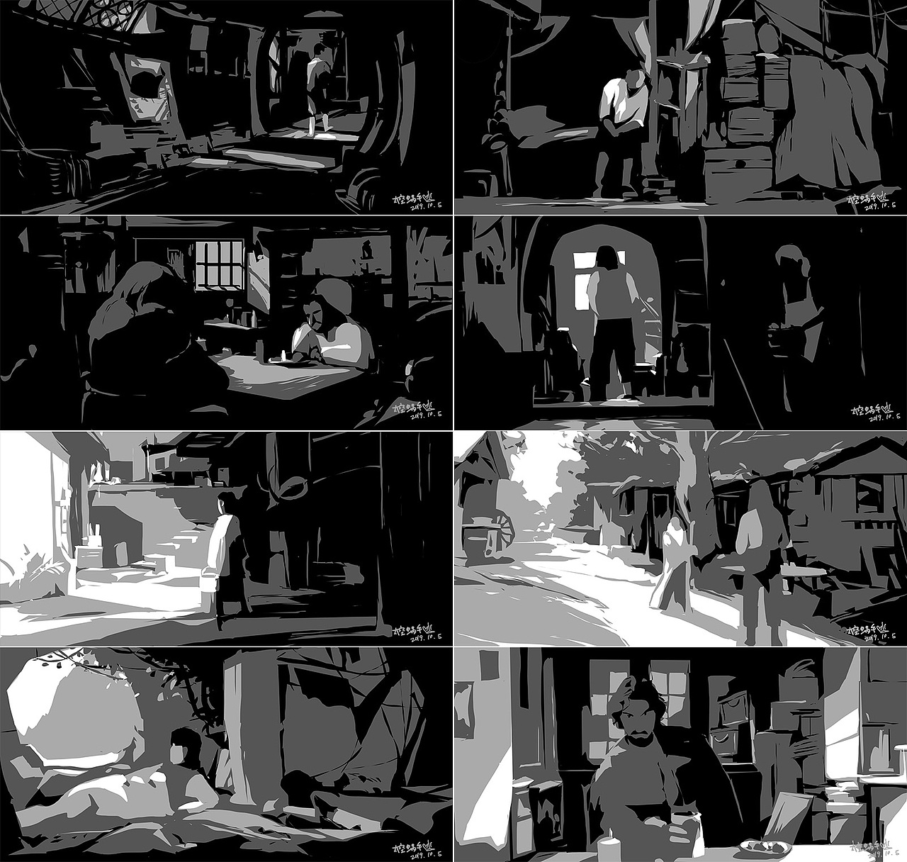 无色练习（图ZMTc5MTIyODA0） - 创作习作 - 站酷设计师太空蜗牛爱画画原创素材 - 站酷ZCOOL