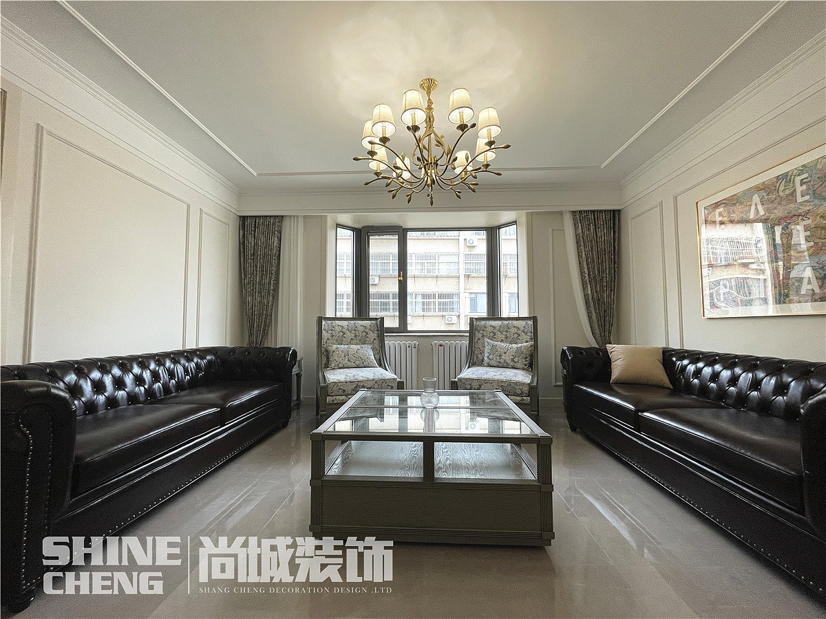 泰安普照佳苑138平美式风格装饰设计实景案例