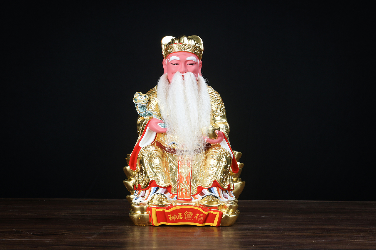 土地公神像 宗教信仰工艺品短视频拍摄 产品摄影