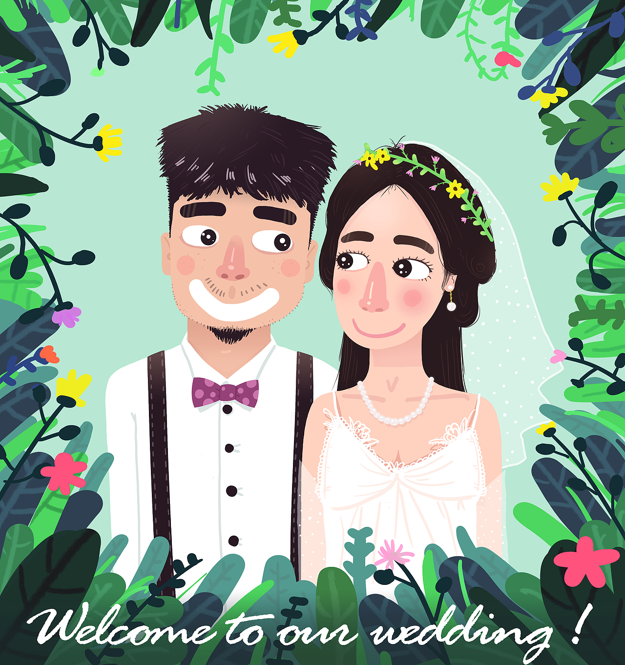 喜帖（图ZNzA5NzI0MTY=） - 商业插画 - 站酷设计师陈拜拜去当红军原创素材 - 站酷ZCOOL