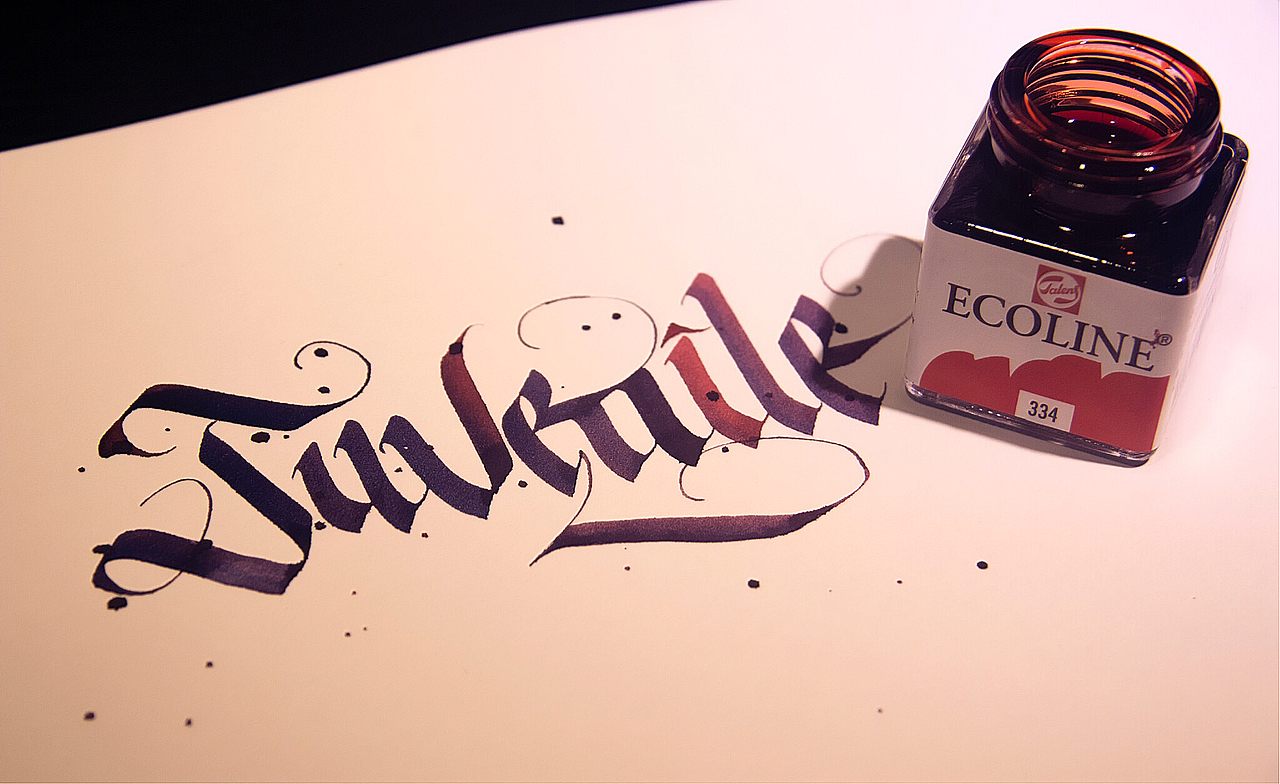 英文字体设计 calligraphy英文书法 手写