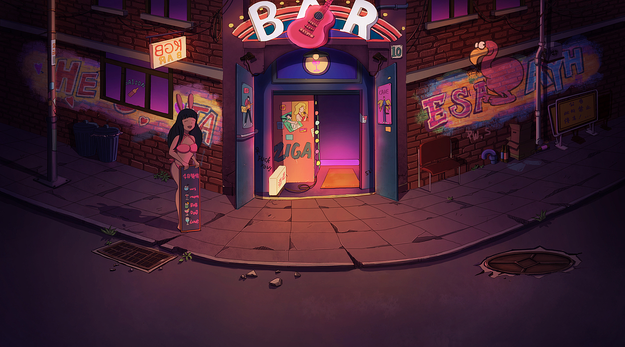 酒吧|动漫|动画片|我和我的小老师_原创作品-站酷zcool