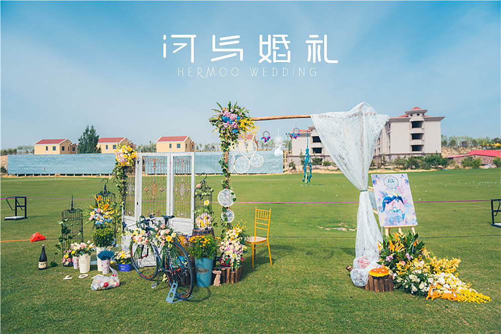 河马婚礼｜户外婚礼（绿色＋金色）（图ZMTM4NjEzMTg0） - 人文/纪实摄影 - 站酷设计师河马婚礼原创素材 - 站酷ZCOOL