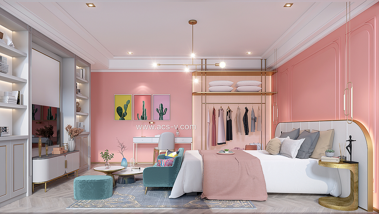 情迷墨西哥PINK-SANDRO网红民宿酒店样板间麦哲伦设计（图ZMTM4MTAxOTAw） - 家装设计 - 站酷设计师麦哲伦空间设计原创素材 - 站酷ZCOOL