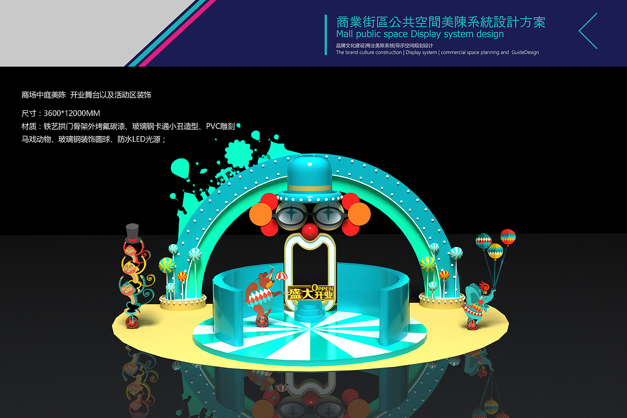 开业主题美陈“大马戏团”