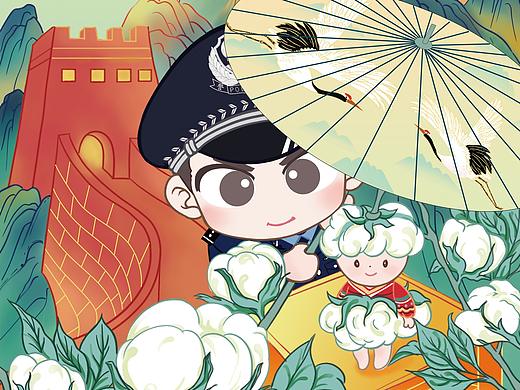 保护新疆插画手机壳