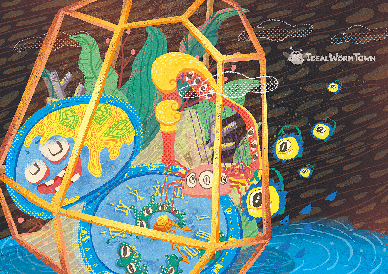 “理想虫镇”——《虫子旁》衍生品牌形象设计（图ZMTY3MjE3OTYw） - 艺术插画 - 站酷设计师不是樱花原创素材 - 站酷ZCOOL