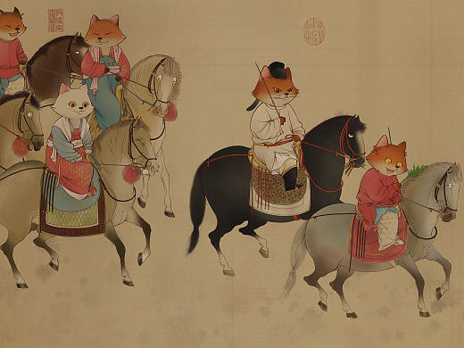 名画系列《虢国夫人游春图》