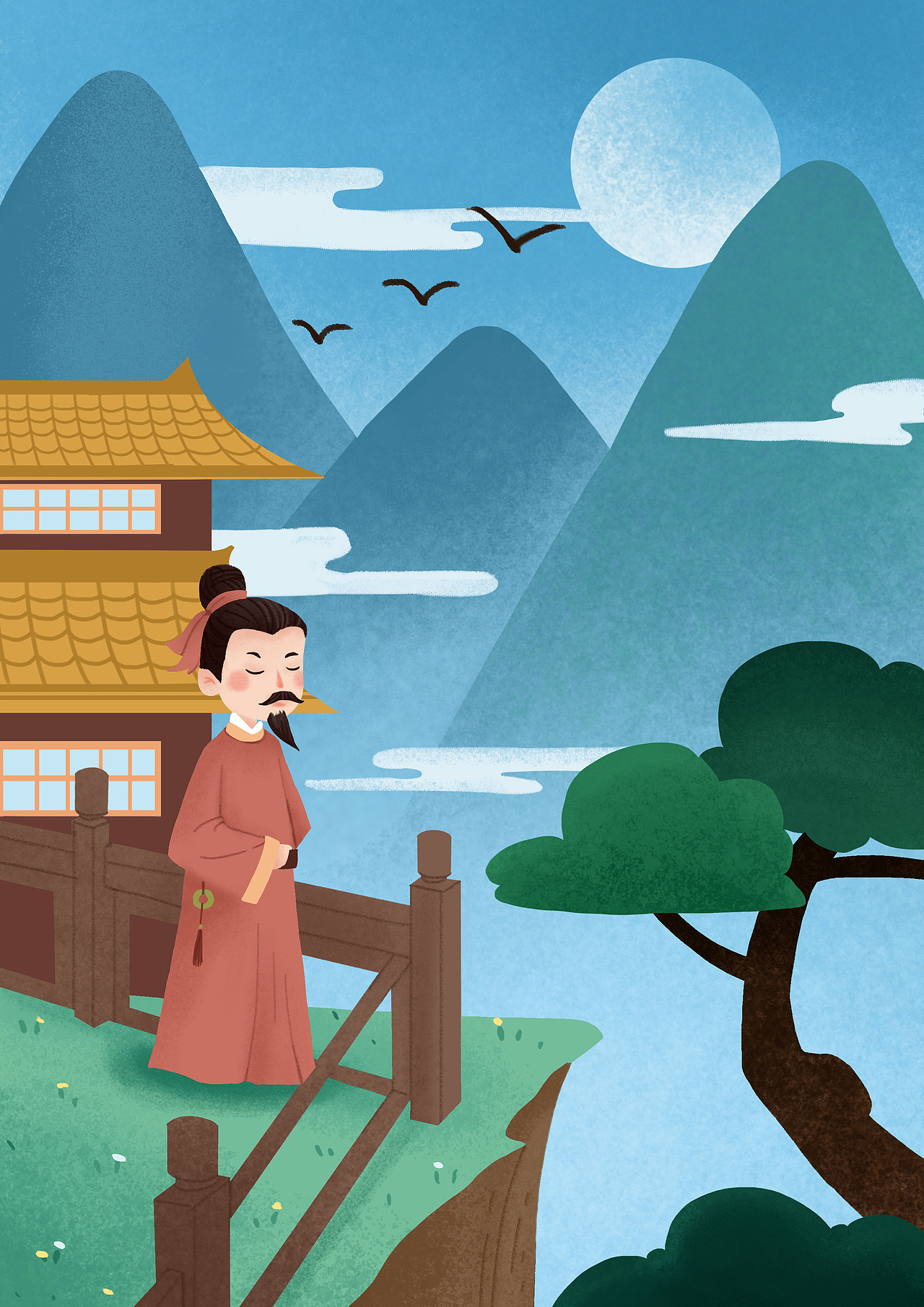 诗词插画·其一（图ZMjQwNTAyNzA0） - 创作习作 - 站酷设计师unknowlod原创素材 - 站酷ZCOOL