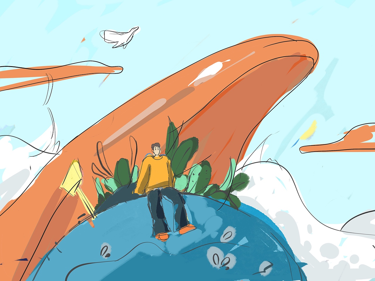 避风港|插画|创作习作|许clong_原创作品-站酷zcool