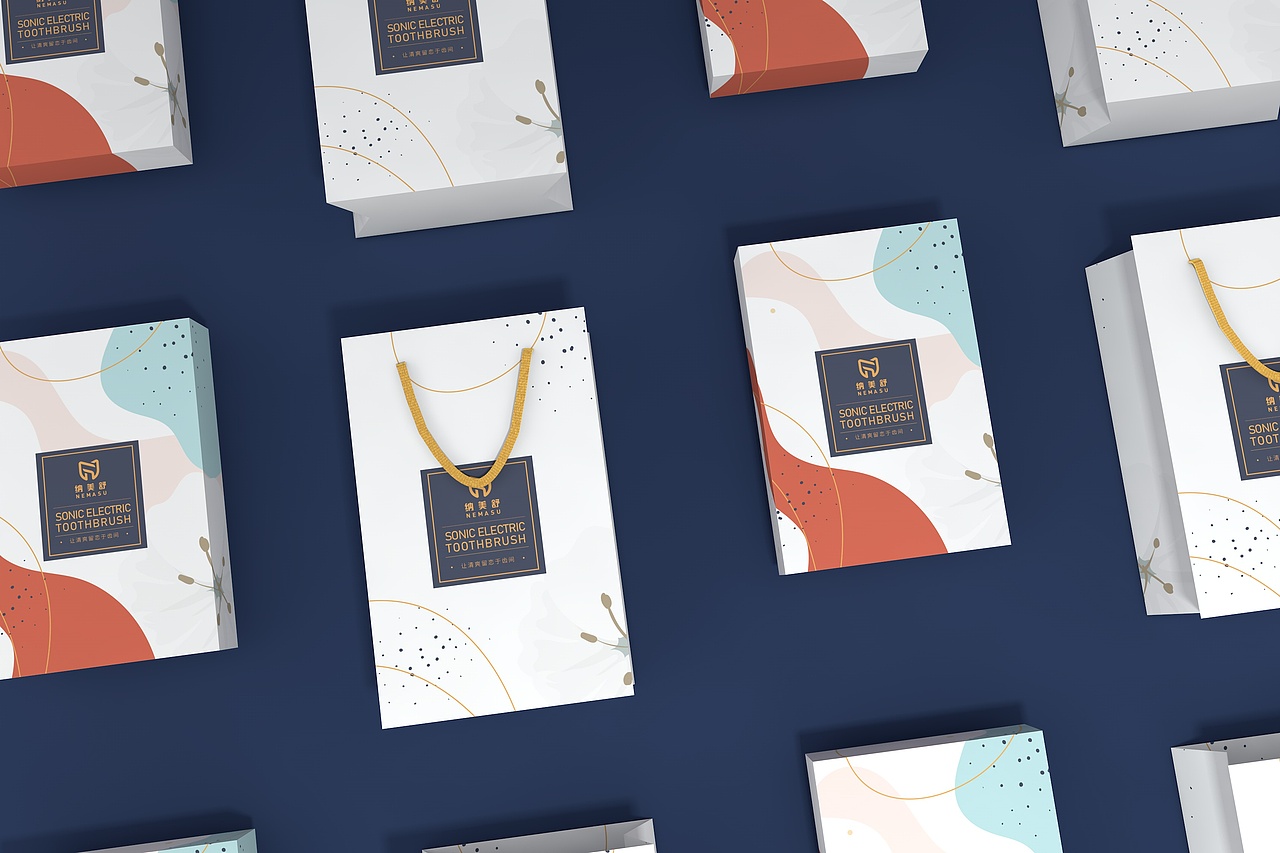 电动牙刷包装盒、电动工具礼盒、精美清新高端大气唯美