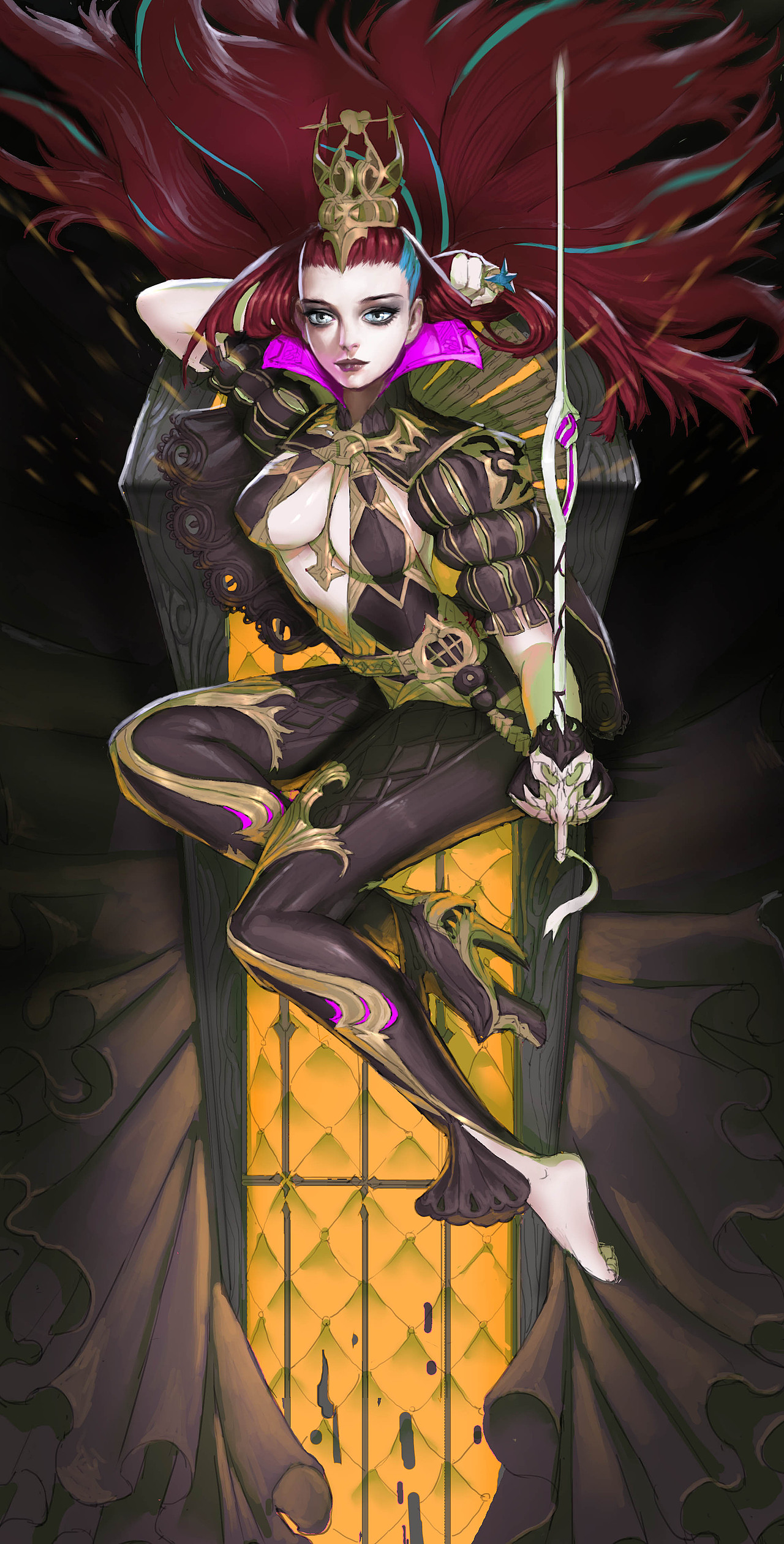 哥特练习|插画|游戏原画|羊翻_原创作品-站酷zcool