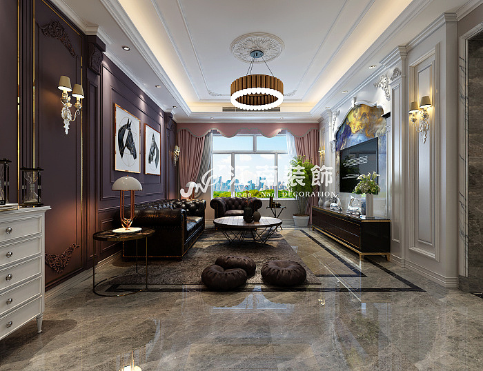 哈尔滨江南装饰公司中海紫玉官邸新古典风格装修效果图