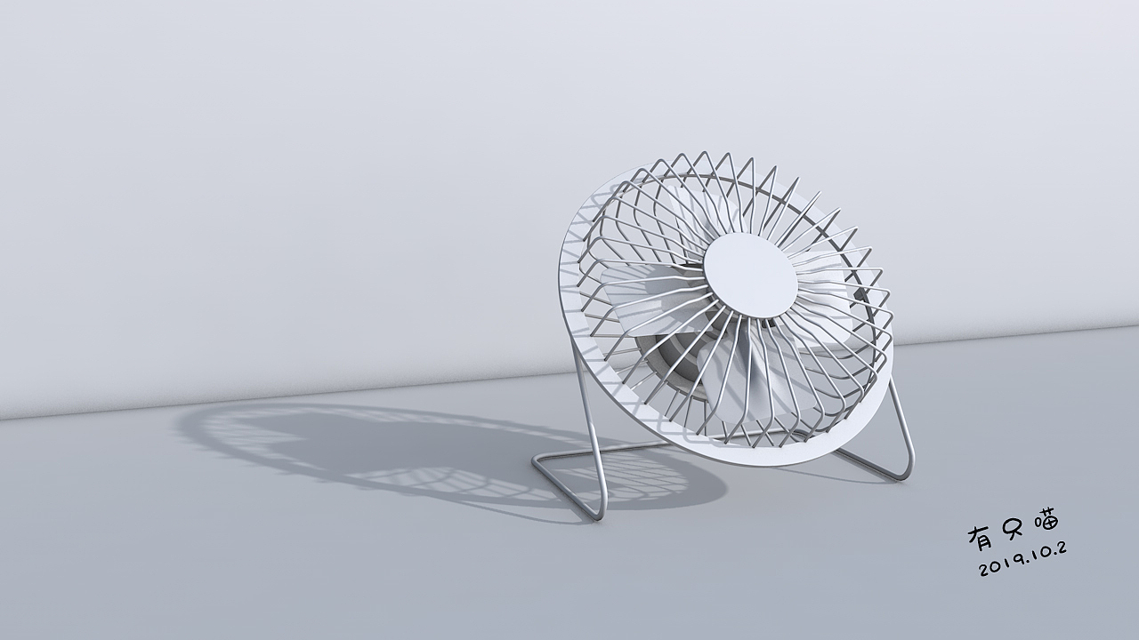小风扇C4D建模