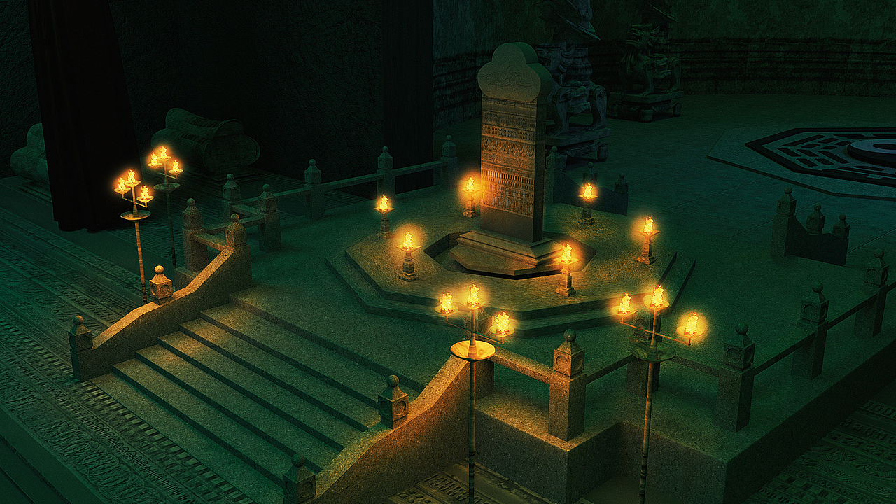 《盗墓笔记》七星鲁王宫古墓三维场景建模渲染