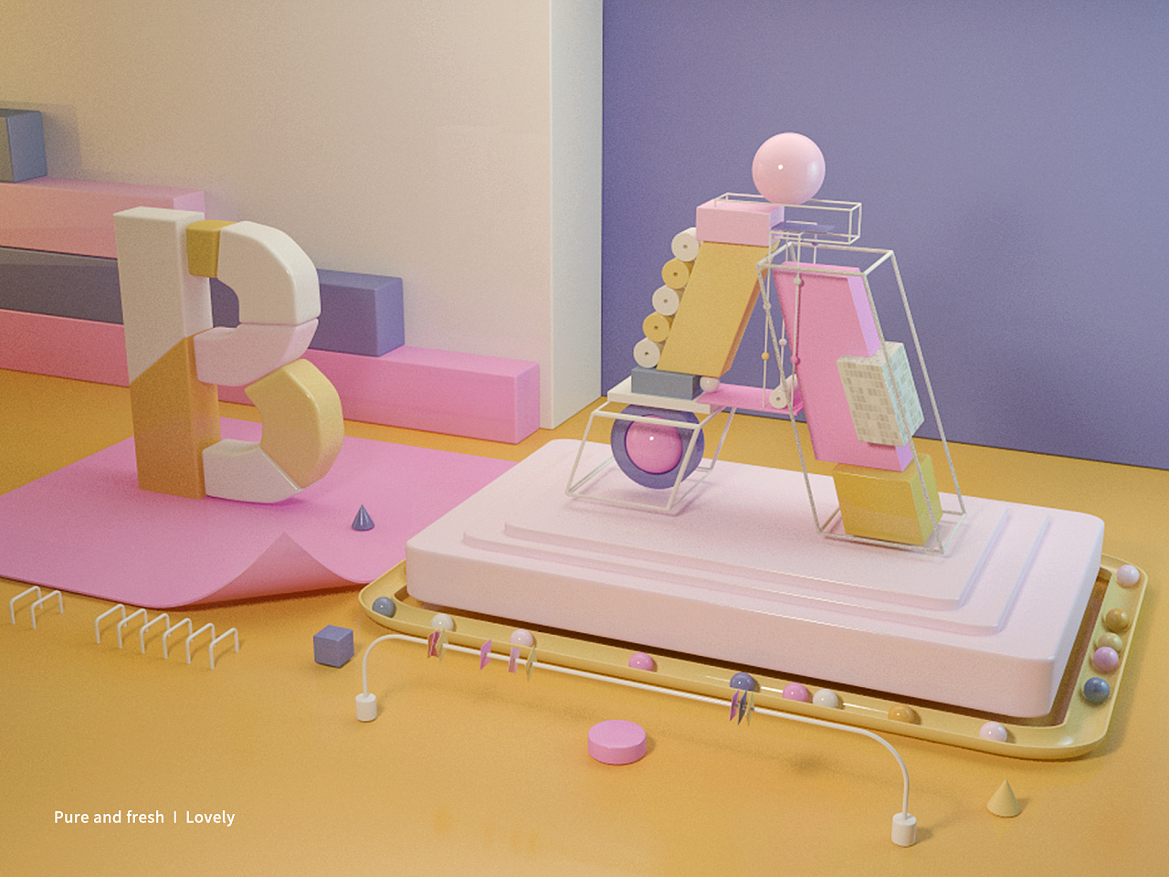 c4d建模练习|三维|其他三维|一缕金丝 - 原创作品 - 站酷 (zcool)