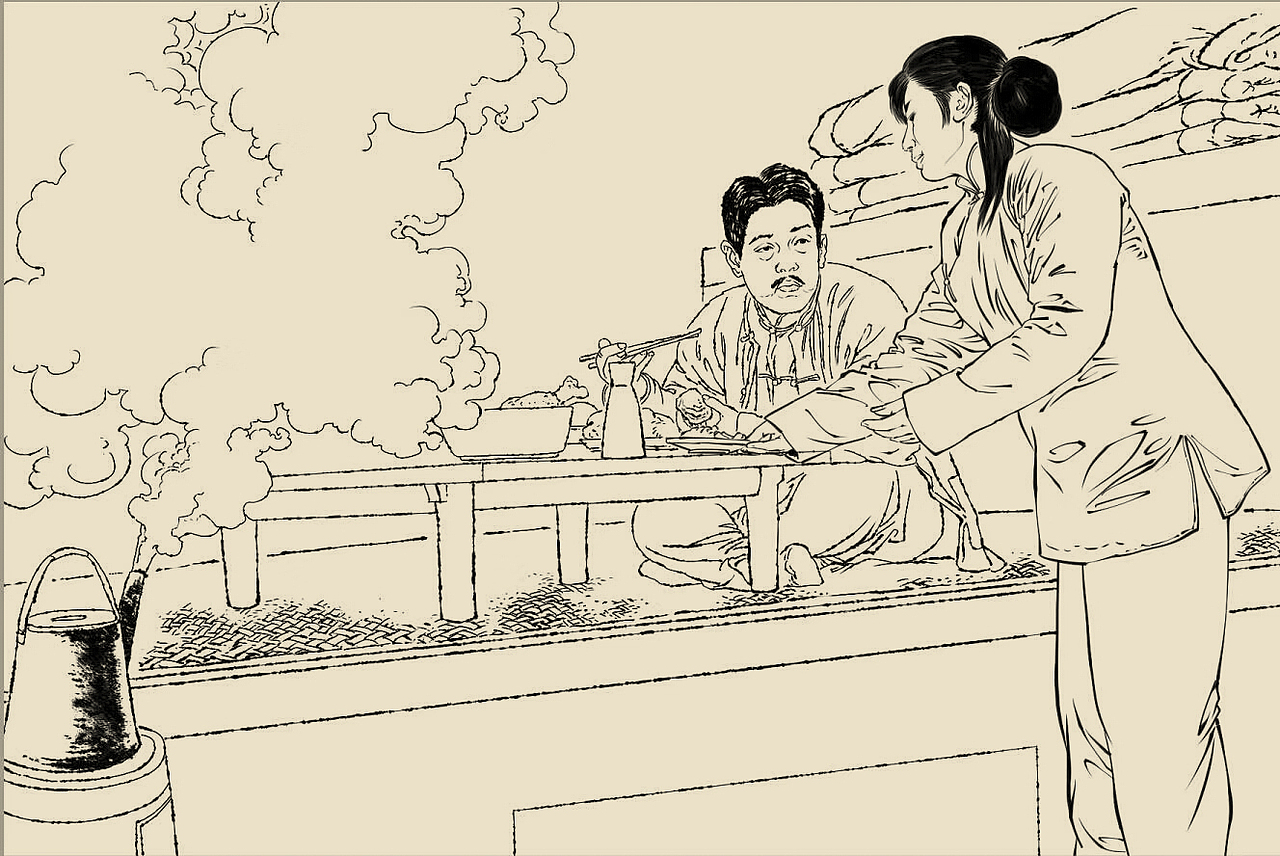 写实连环画 老连环画 肖刚漫画 场景速写 人物速写