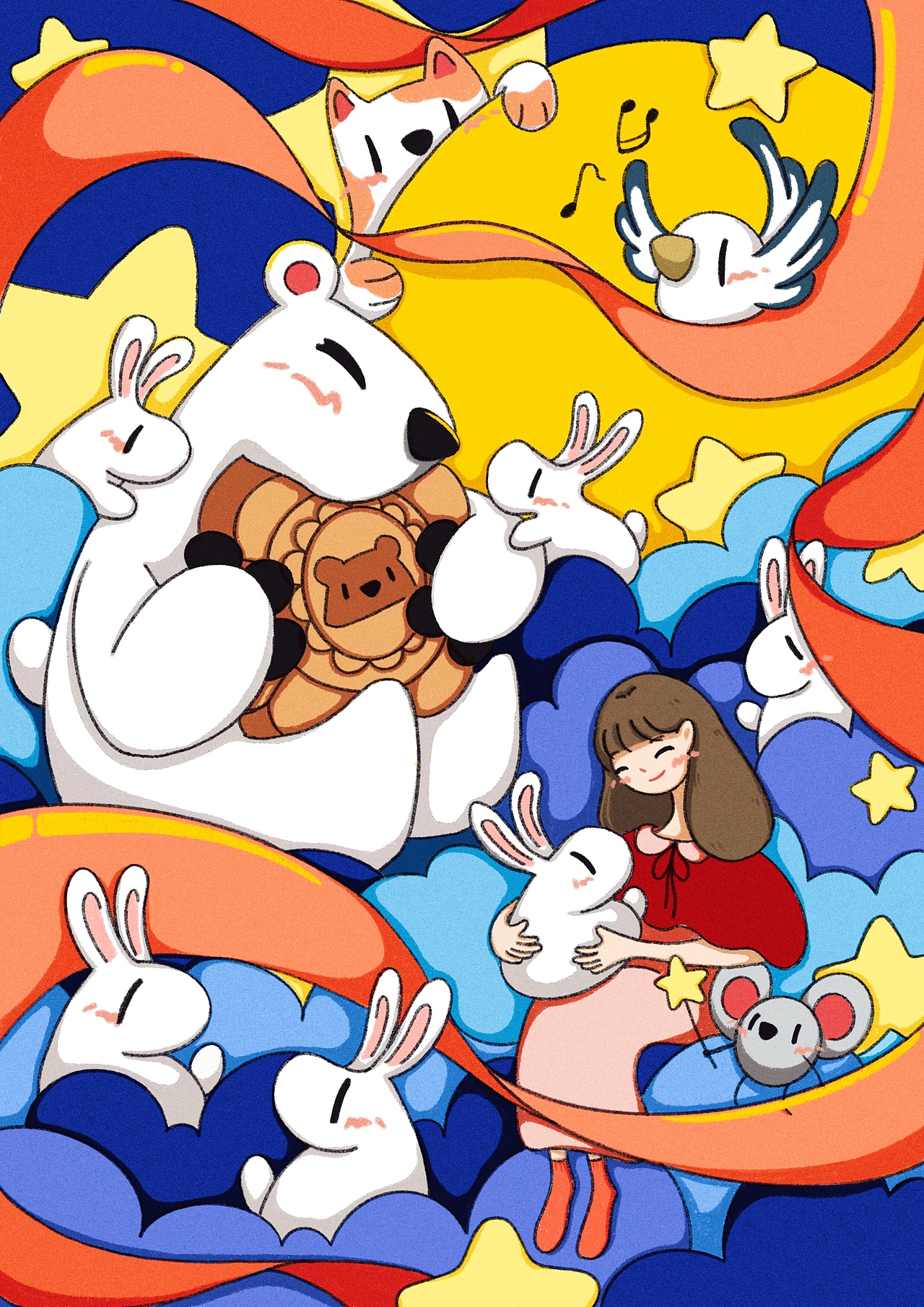 原創(chuàng)/傳統(tǒng)節(jié)日插畫（圖ZMjQ1NjI1ODI4） - 其他平面 - 站酷設(shè)計(jì)師木槿兮兮原創(chuàng)素材 - 站酷ZCOOL