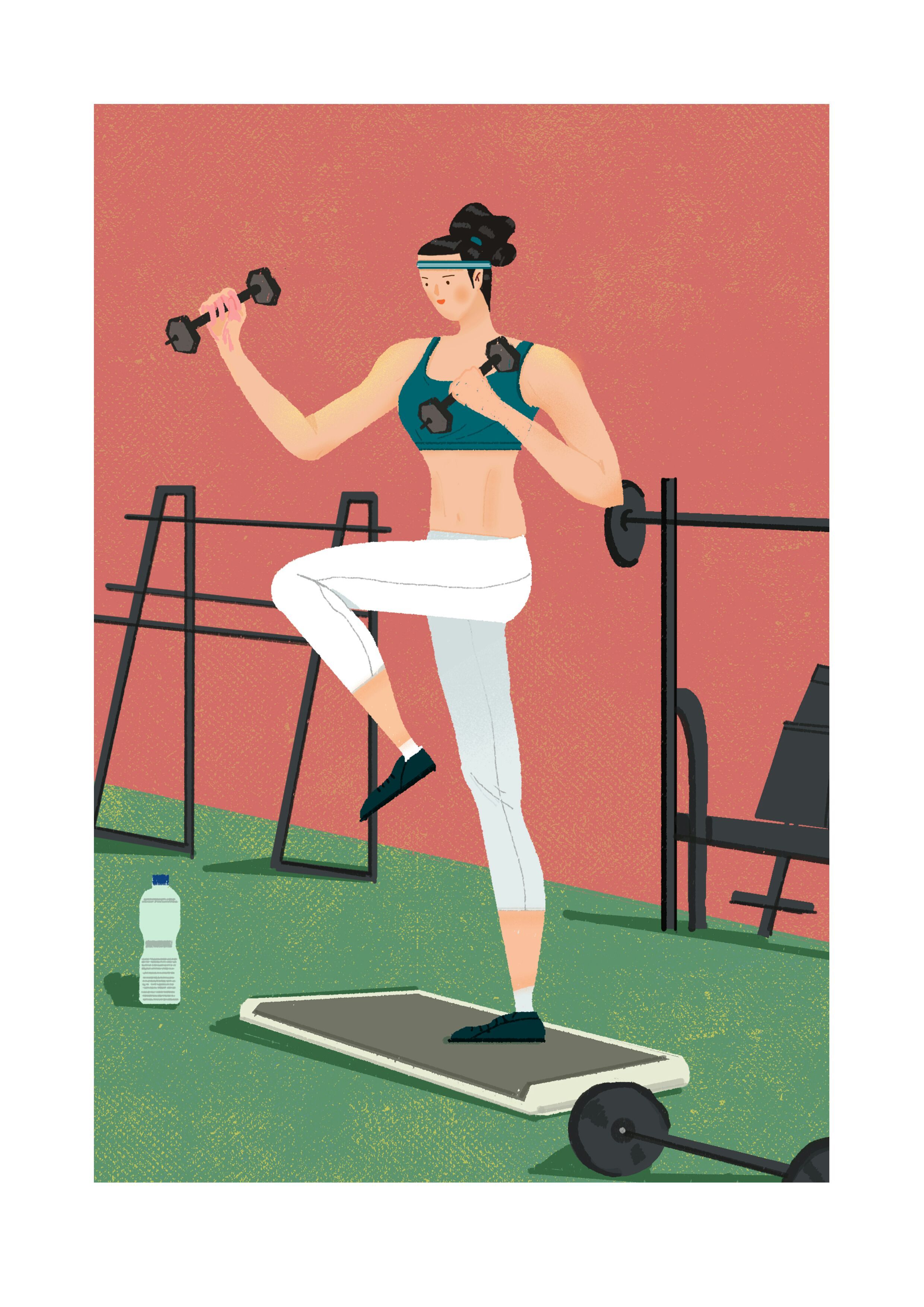 健身男女|插画|商业插画|黄啦啦 - 原创作品 - 站酷 (zcool)
