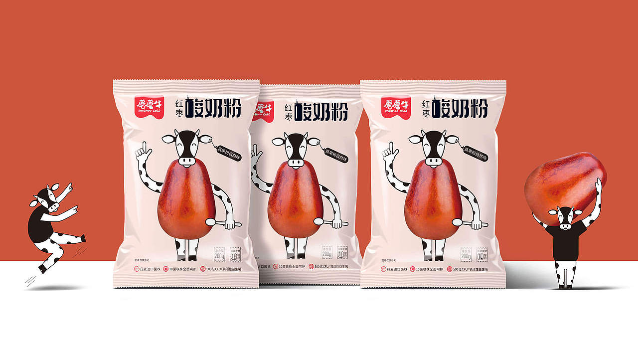 蘑蘑牛——酸奶粉包装设计